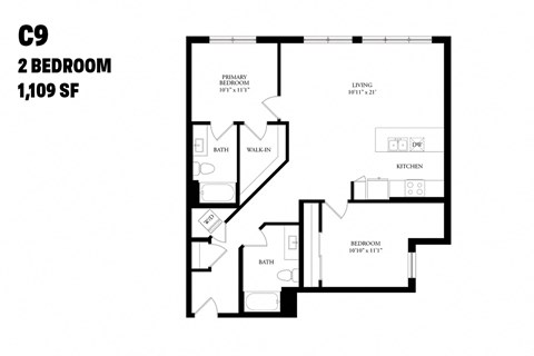 Two Bedroom C9 1109 SF - The Ballard Independent